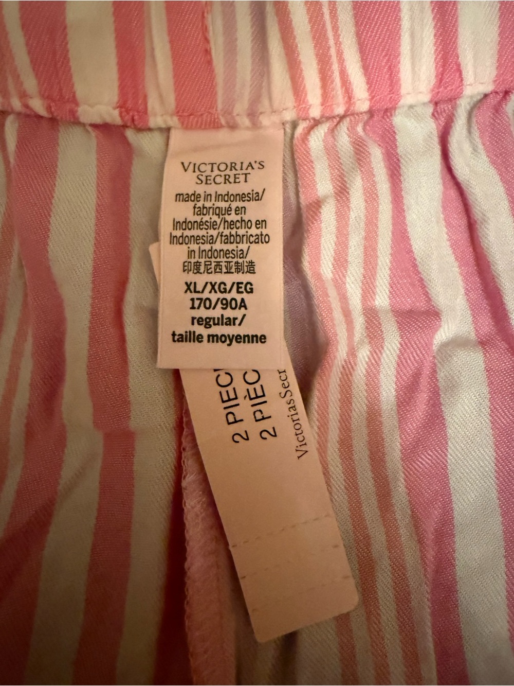 Victoria’s Secret NWT Pink Striped Two-Piece Pajama Set | Size XL - Picture 7 of 7